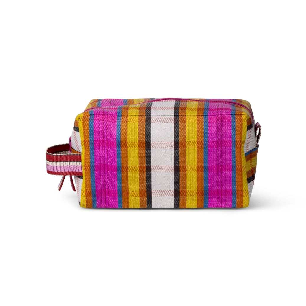 British Standard Colour Eco Woven Wash Bag in Indian Yellow and Magenta