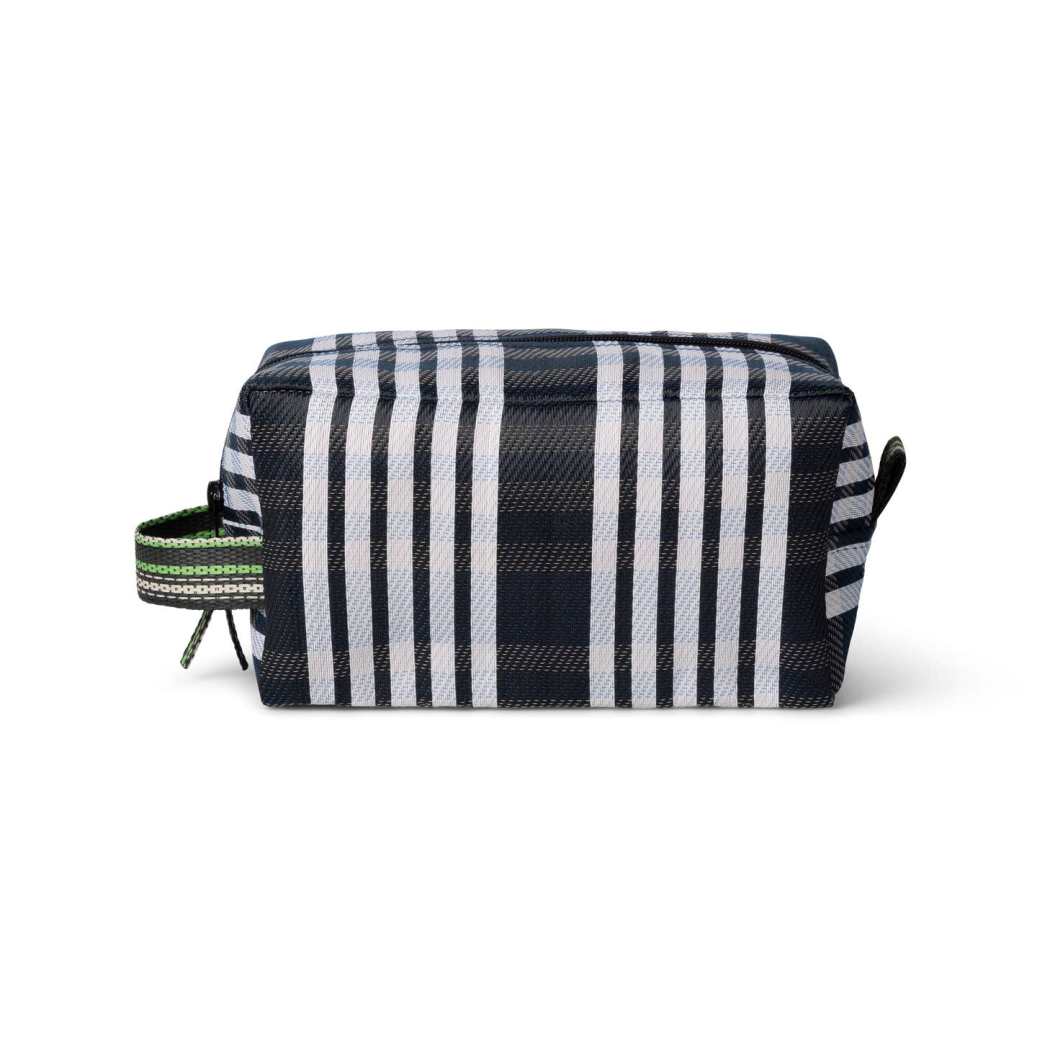 British Standard Colour Eco Woven Wash Bag in Jet and Grass Green