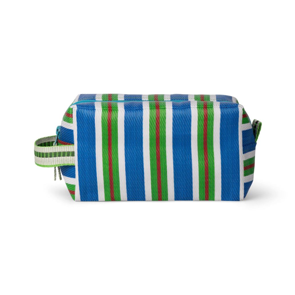 British Standard Colour Eco Woven Wash Bag in Medici Blue and Grass Green